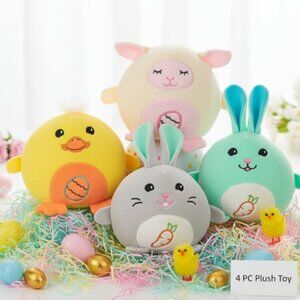 Easter Mini Plush Toy Lot Bunny Chick Lamb Soft Stuffed Animals Kids Gift Set